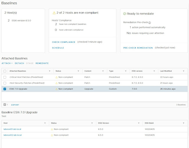 Upgrading to ESXi 7.0