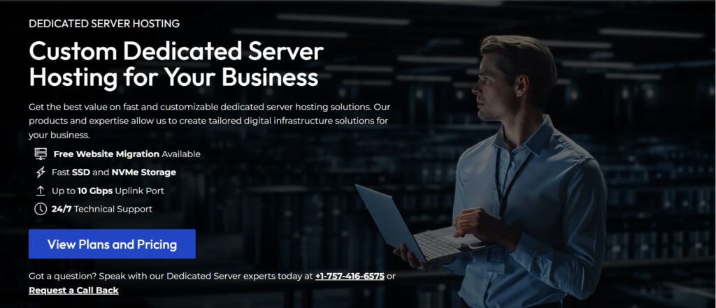 cost of web hosting on a dedicated server