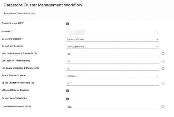 Managing vCenter datastores cluster with VCF Orchestrator – VMware Cloud