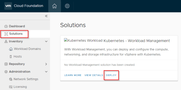 vSphere with Kubernetes on VCF 4.0.1 Consolidated Architecture – Part 1