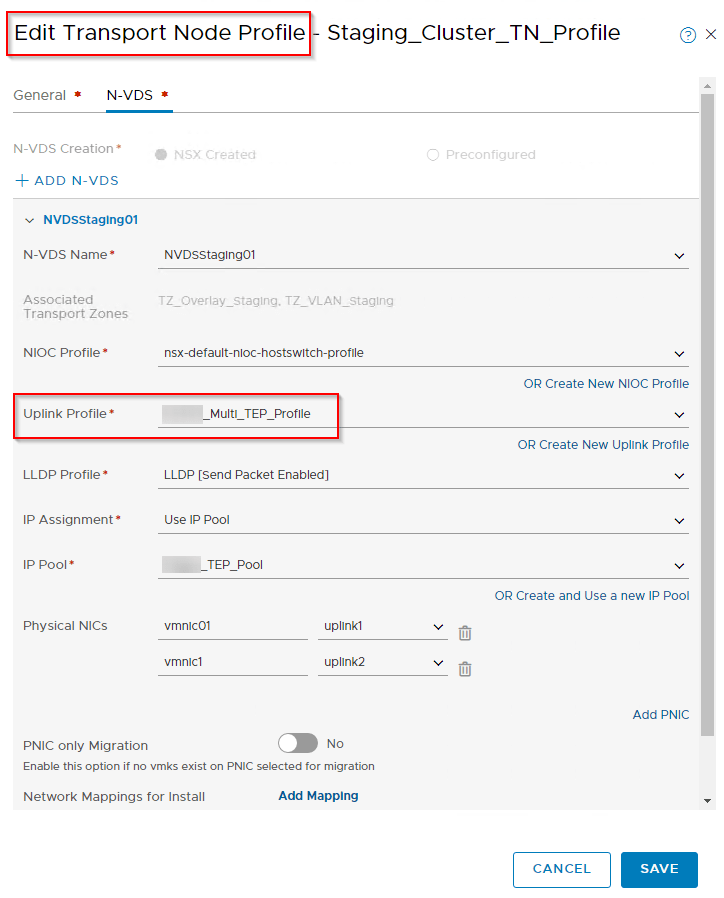 Achieving Deterministic Peering using NSX-T Named Teaming Policies
