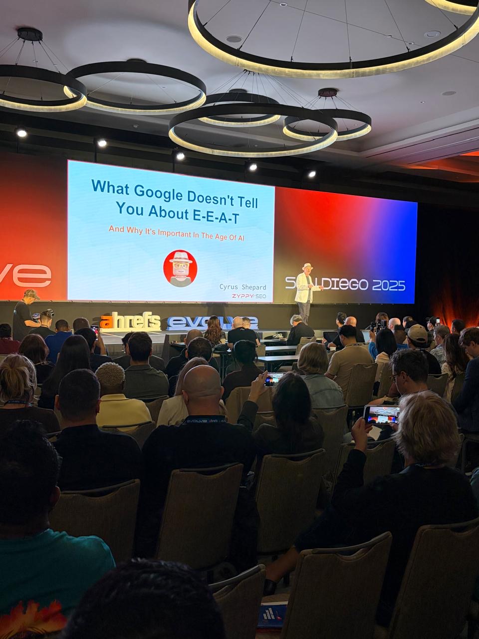 Cyrus Shepard on stage