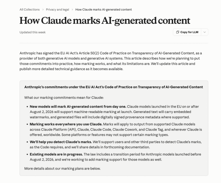Claude Now Watermarks Everything It Writes. Here’s What It Means for Marketers